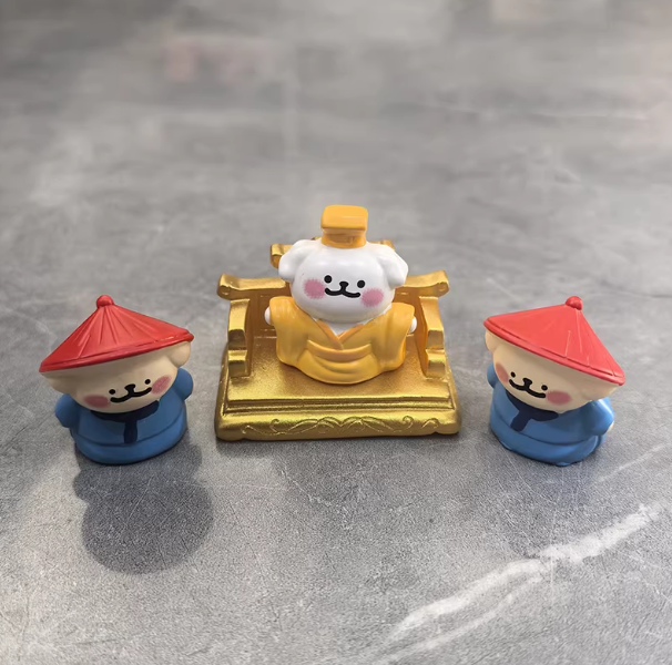 朕封你为狗官！可爱皇帝小狗龙椅车载桌面工位治愈系装饰小摆件